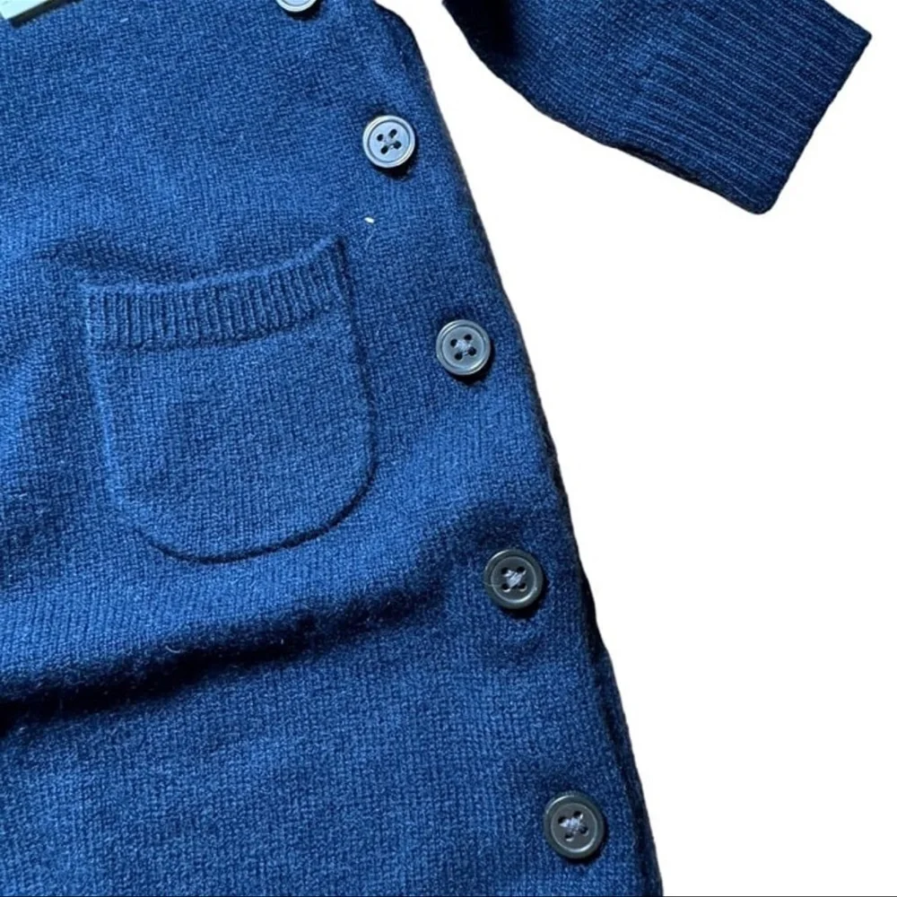 NWT J Crew Crewcuts Baby Boy 100% Cashmere One Piece Navy Winter Holiday‎
